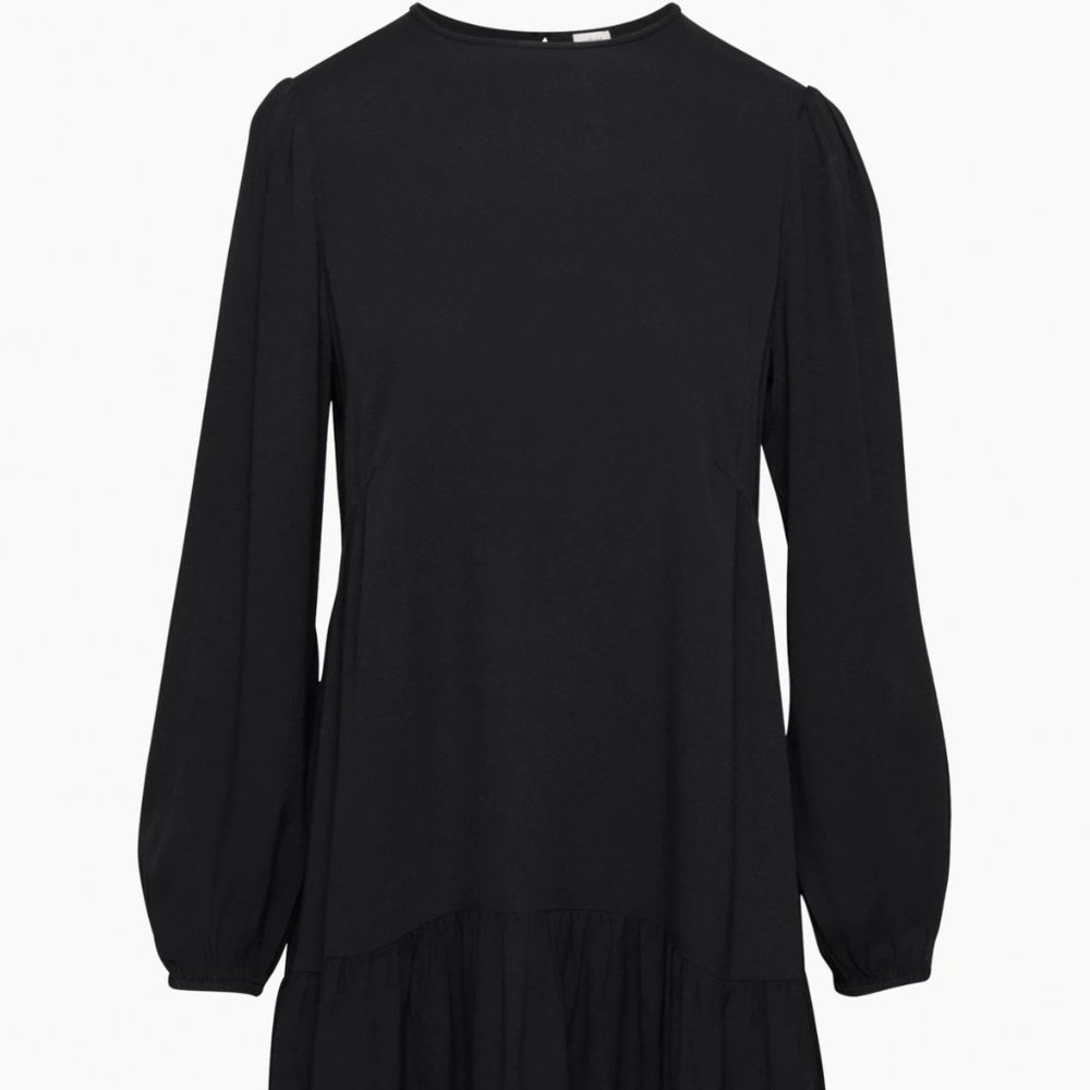 Aritzia Wilfred Lambrusco Dress Black